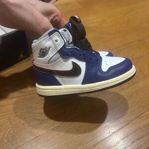Jordan 1 retro high OH toddler “rare air” blue 6C